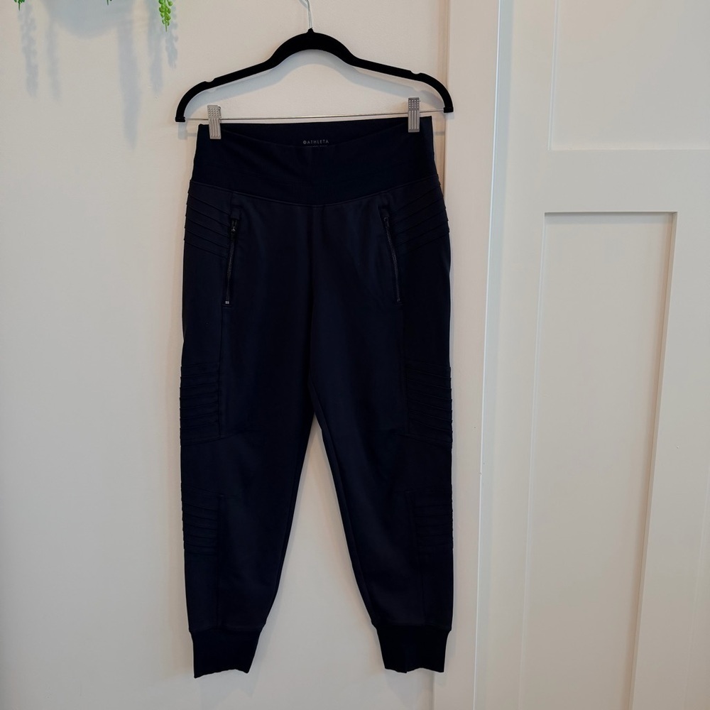 Athleta Venice Motto Jogger Black Elastic Waist Pockets Women's Size Small